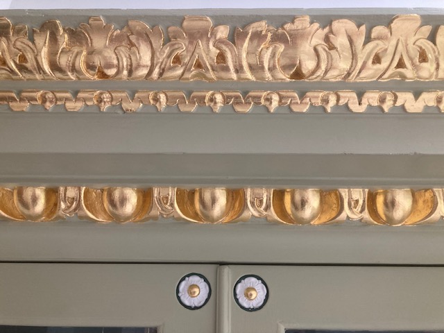 Painted and gilded cornice