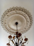 Over Painted Ceiling Rose Stripped Back