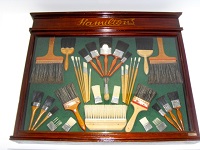 Completed restoration with distressed gold to match existing and french polished