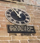 Restored Church Clock and Sign